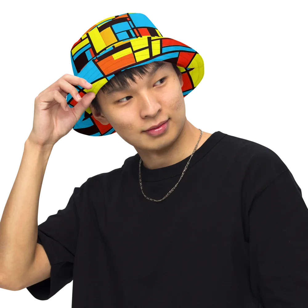 Block Party on Reversible Bucket Hat — Front Inside