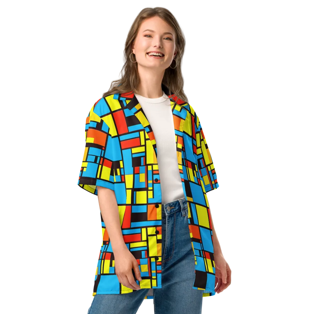Block Party on Button Shirt — Front