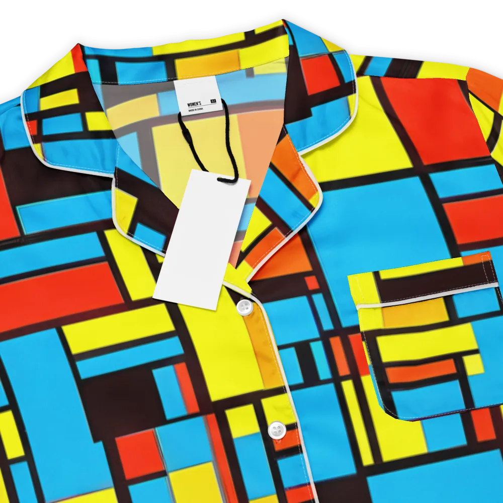 Block Party on Women's Short Sleeve Pajama Top — Product details