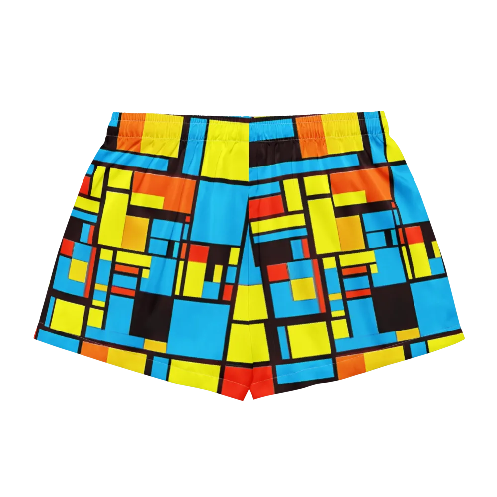 Block Party on Women's Pajama Shorts — Back