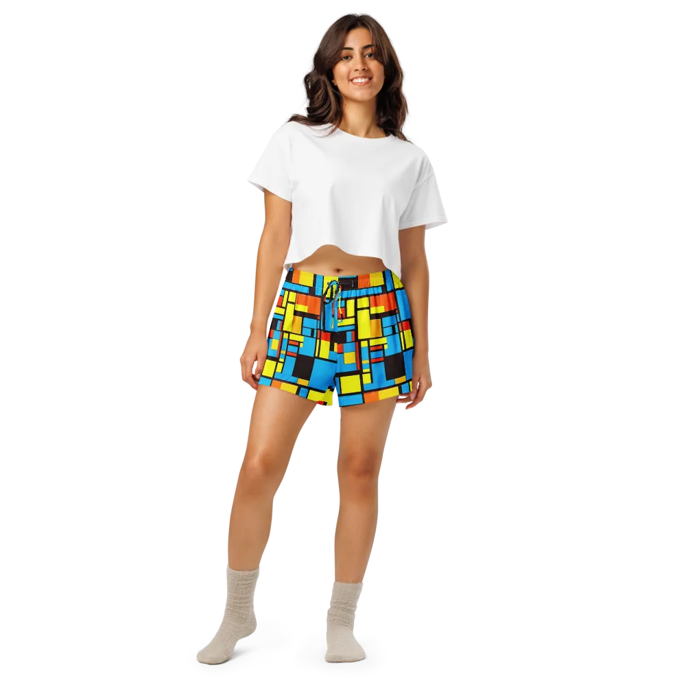 Block Party on Women's Pajama Shorts — Front