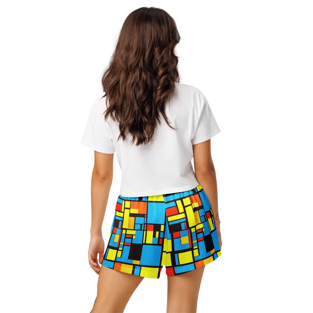 Block Party on Women's Pajama Shorts — Back