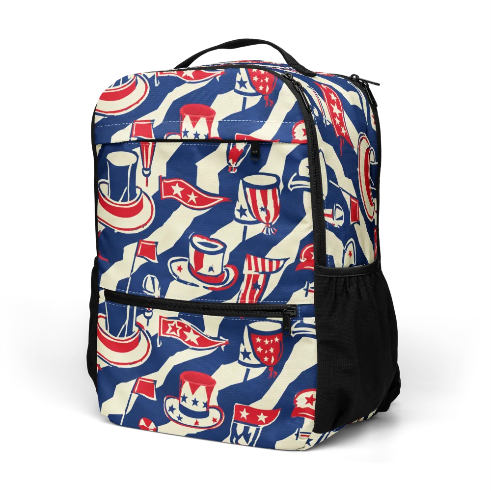 Stars And Stripes Soirée on Utility Backpack — Left Front