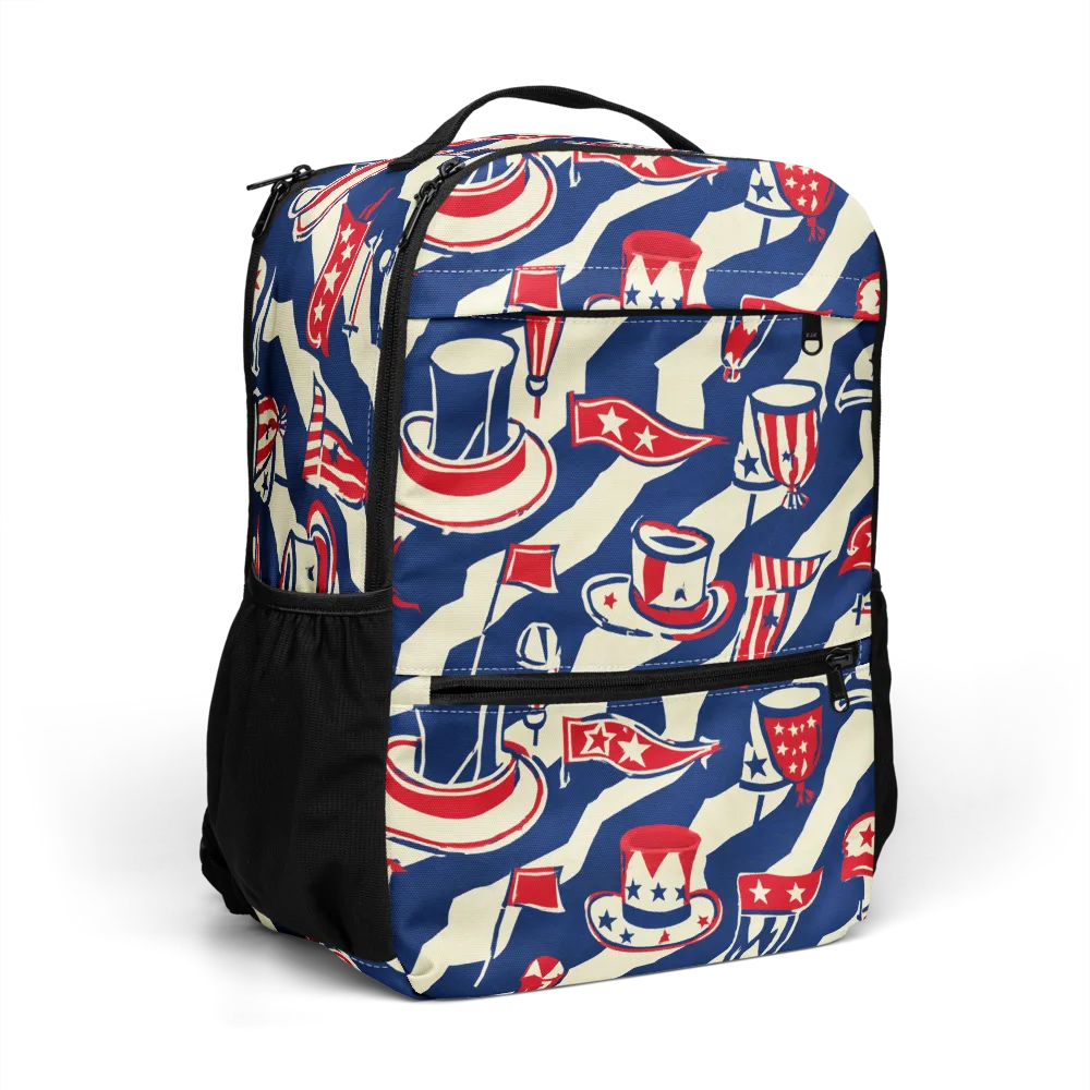 Stars And Stripes Soirée on Utility Backpack — Right Front