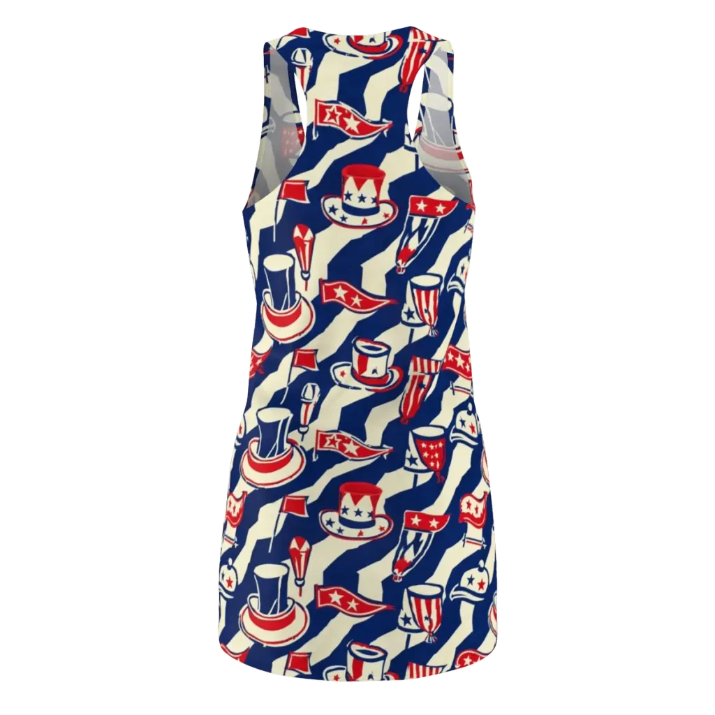 Stars And Stripes Soirée on Racerback Dress — Back