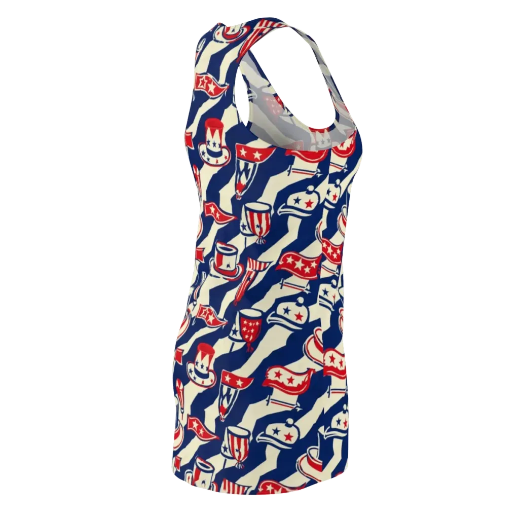Stars And Stripes Soirée on Racerback Dress — Back Side