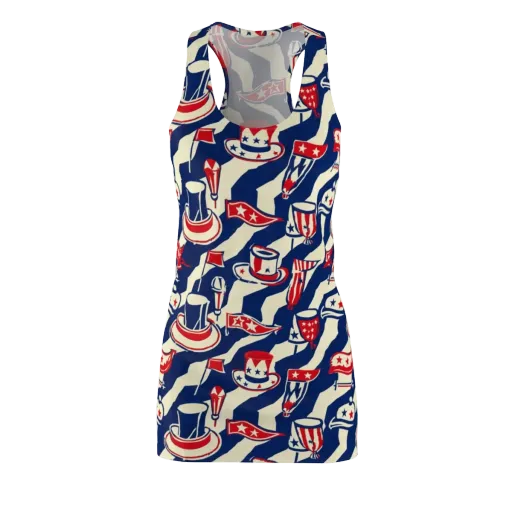 Stars And Stripes Soirée on a Racerback Dress