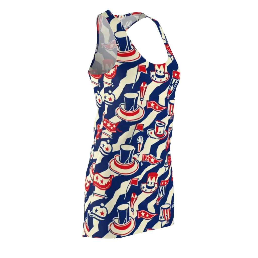 Stars And Stripes Soirée on Racerback Dress — Front Side