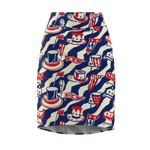 Stars And Stripes Soirée on a Pencil Skirt