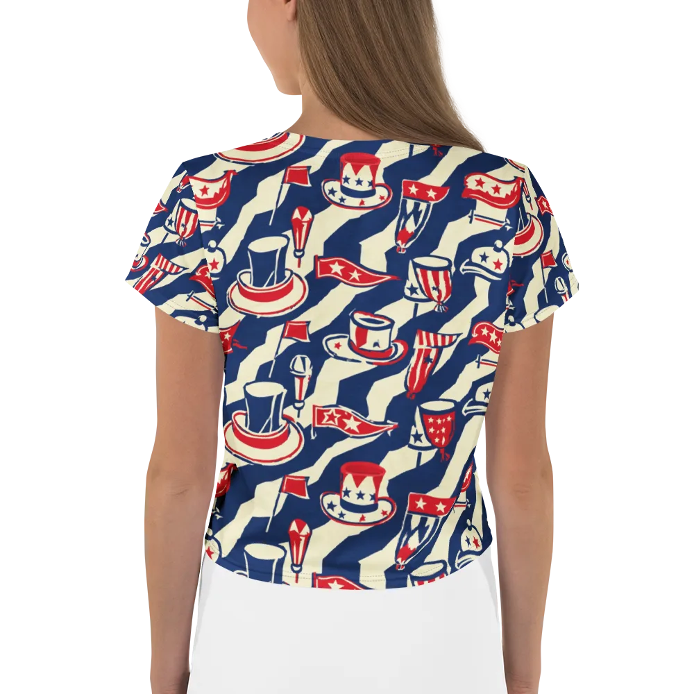 Stars And Stripes Soirée on Crop Tee — Back