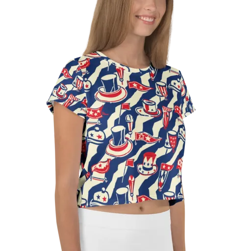 Stars And Stripes Soirée on a Crop Tee