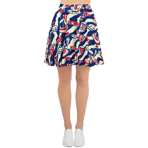 Stars And Stripes Soirée on a Skater Skirt
