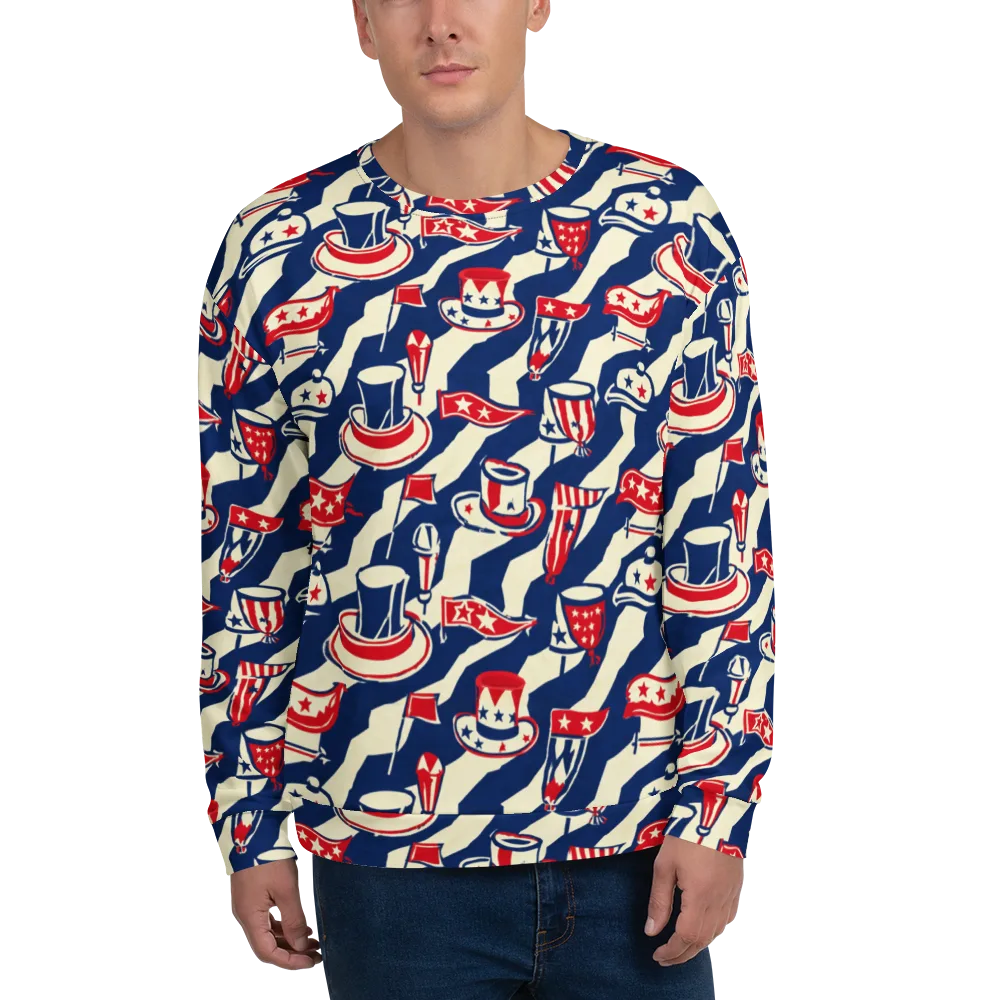 Stars And Stripes Soirée on Sweatshirt — Front