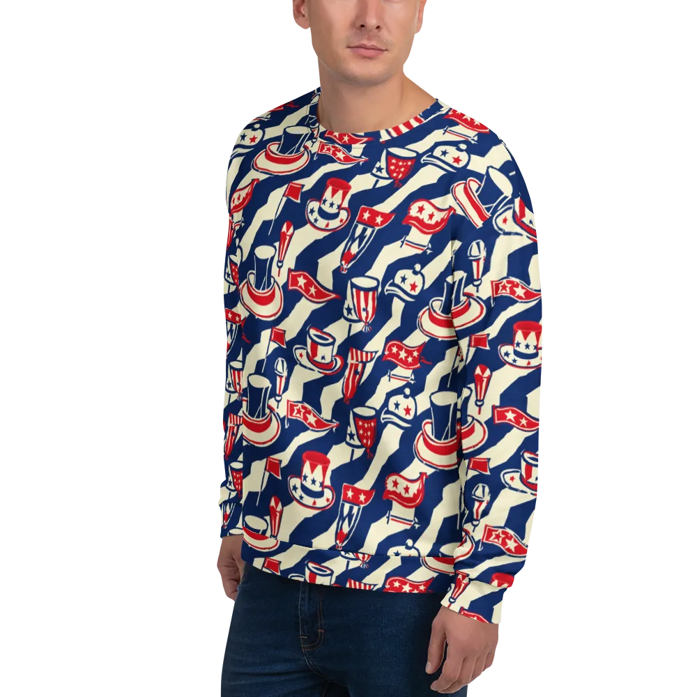 Stars And Stripes Soirée on Sweatshirt — Left Front