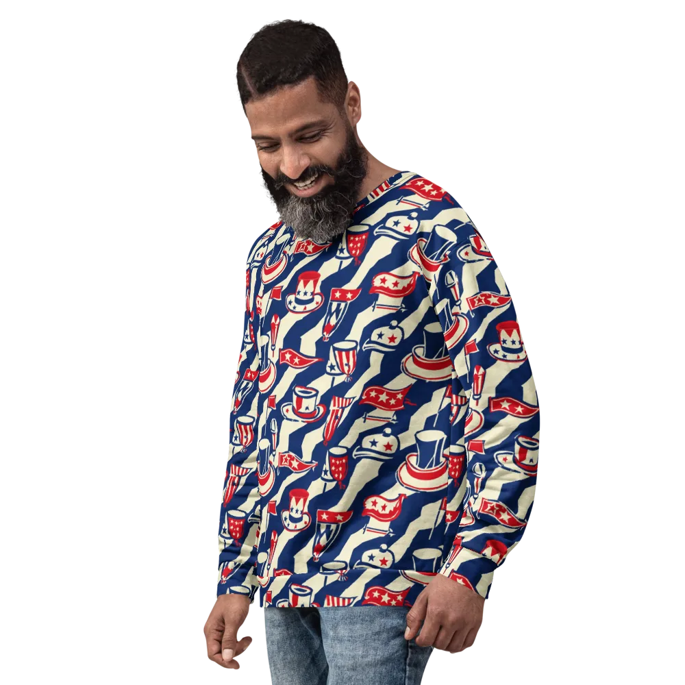 Stars And Stripes Soirée on Sweatshirt — Left Front