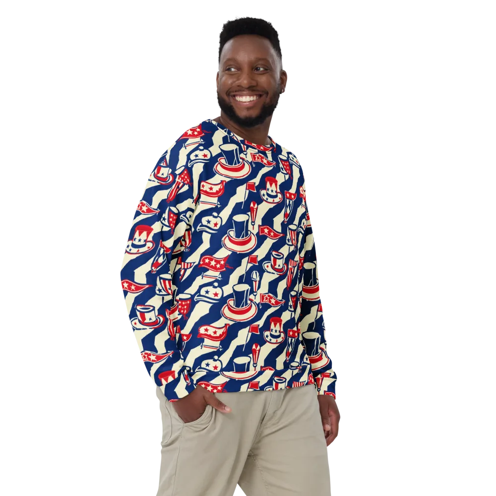 Stars And Stripes Soirée on Sweatshirt — Front