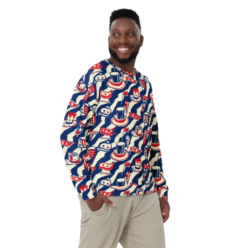 Stars And Stripes Soirée on a Sweatshirt