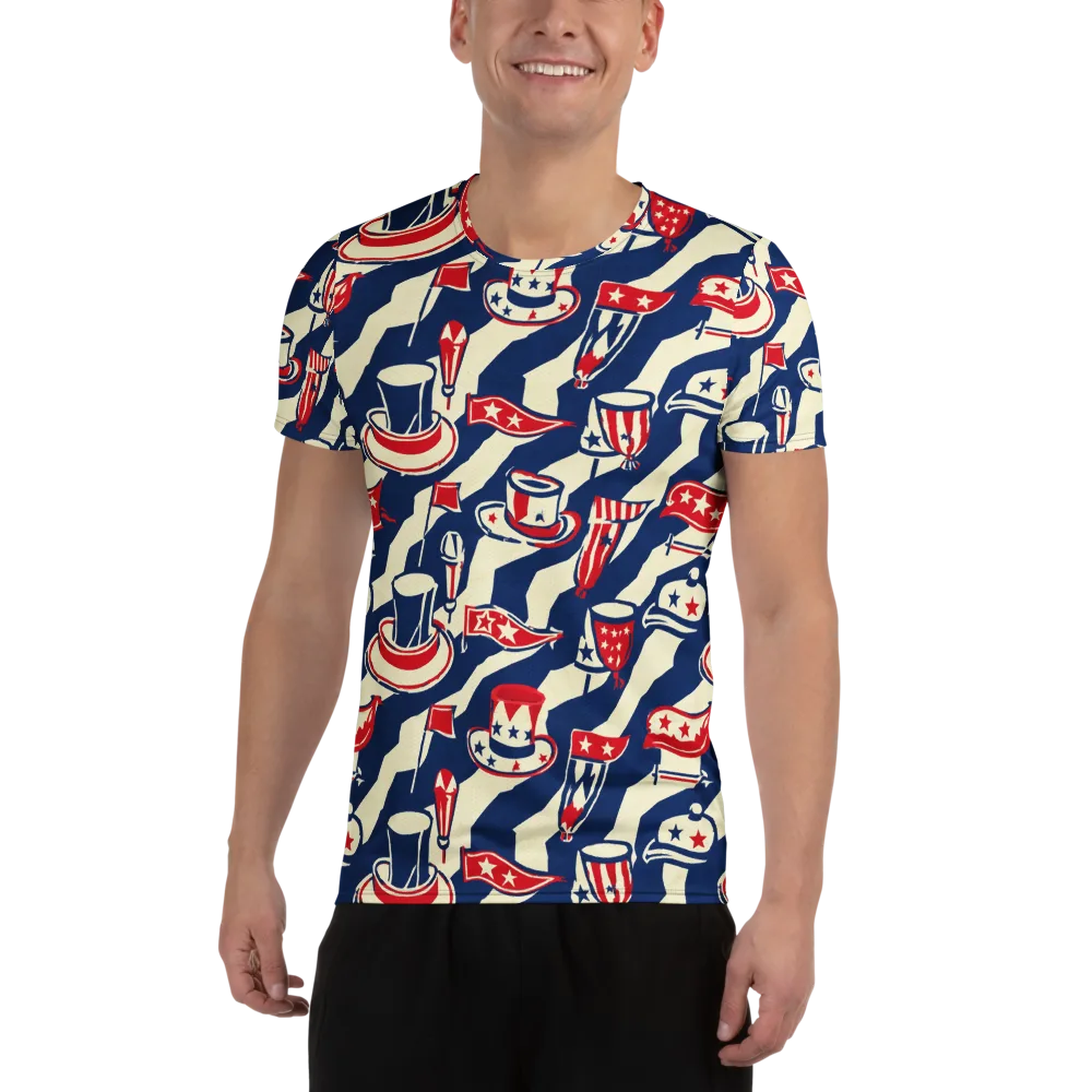 Stars And Stripes Soirée on Men's Athletic T-Shirt — Front