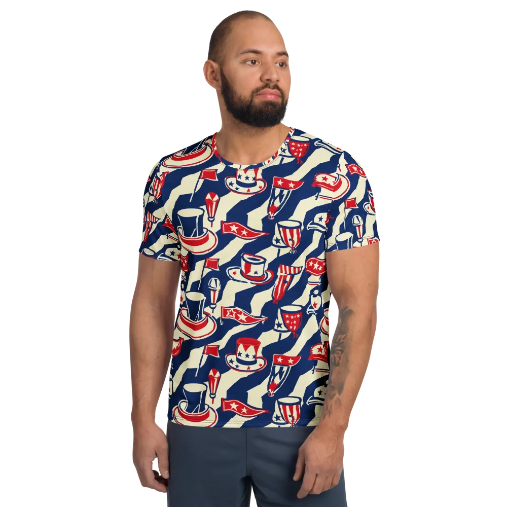 Stars And Stripes Soirée on Men's Athletic T-Shirt — Front