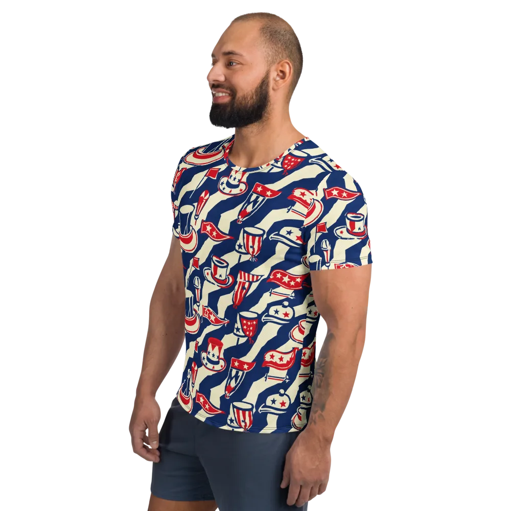 Stars And Stripes Soirée on Men's Athletic T-Shirt — Left