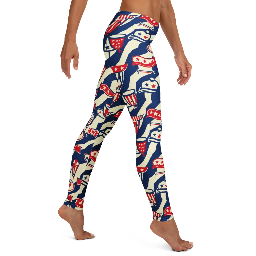 Stars And Stripes Soirée on Leggings — Right