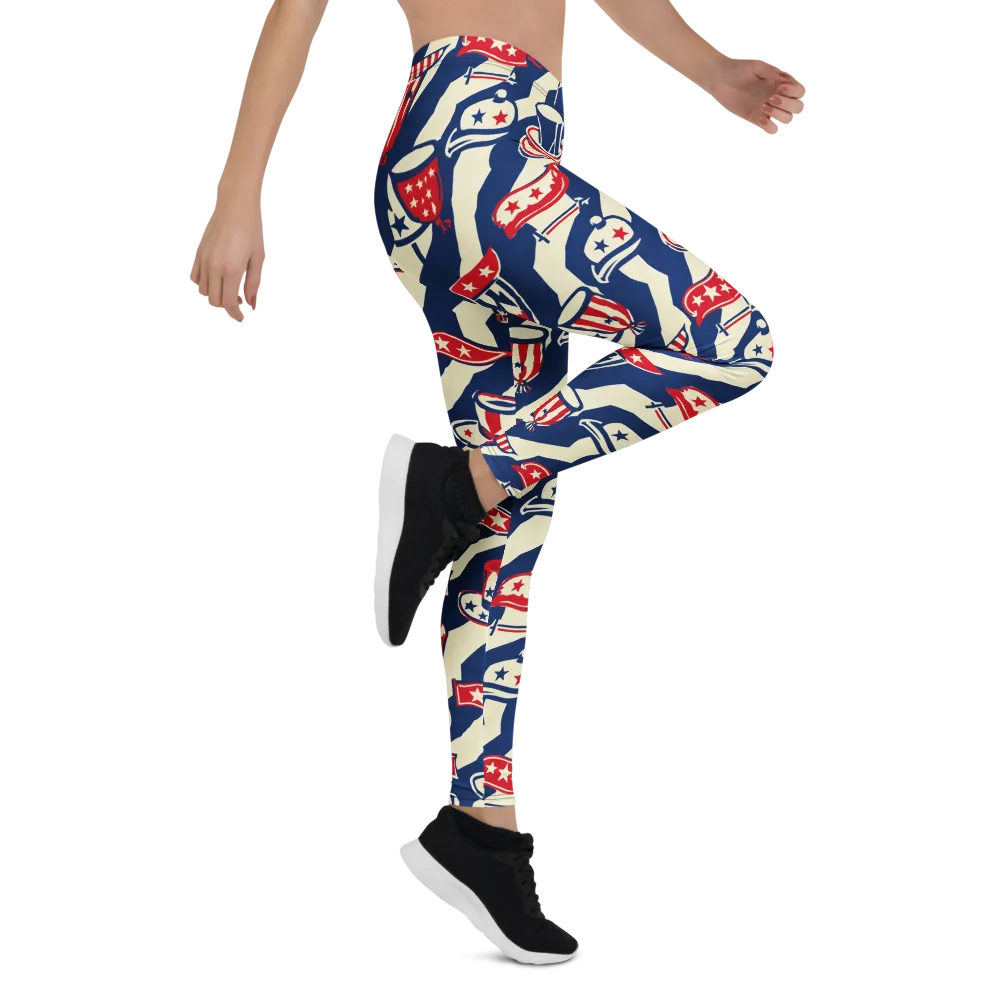 Stars And Stripes Soirée on Leggings — Right