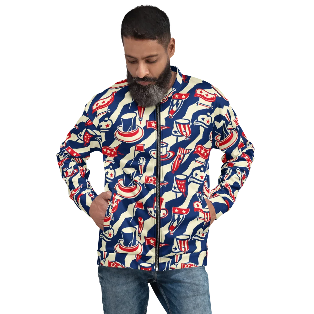 Stars And Stripes Soirée on Bomber Jacket — Front