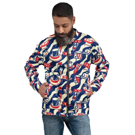 Stars And Stripes Soirée on a Bomber Jacket