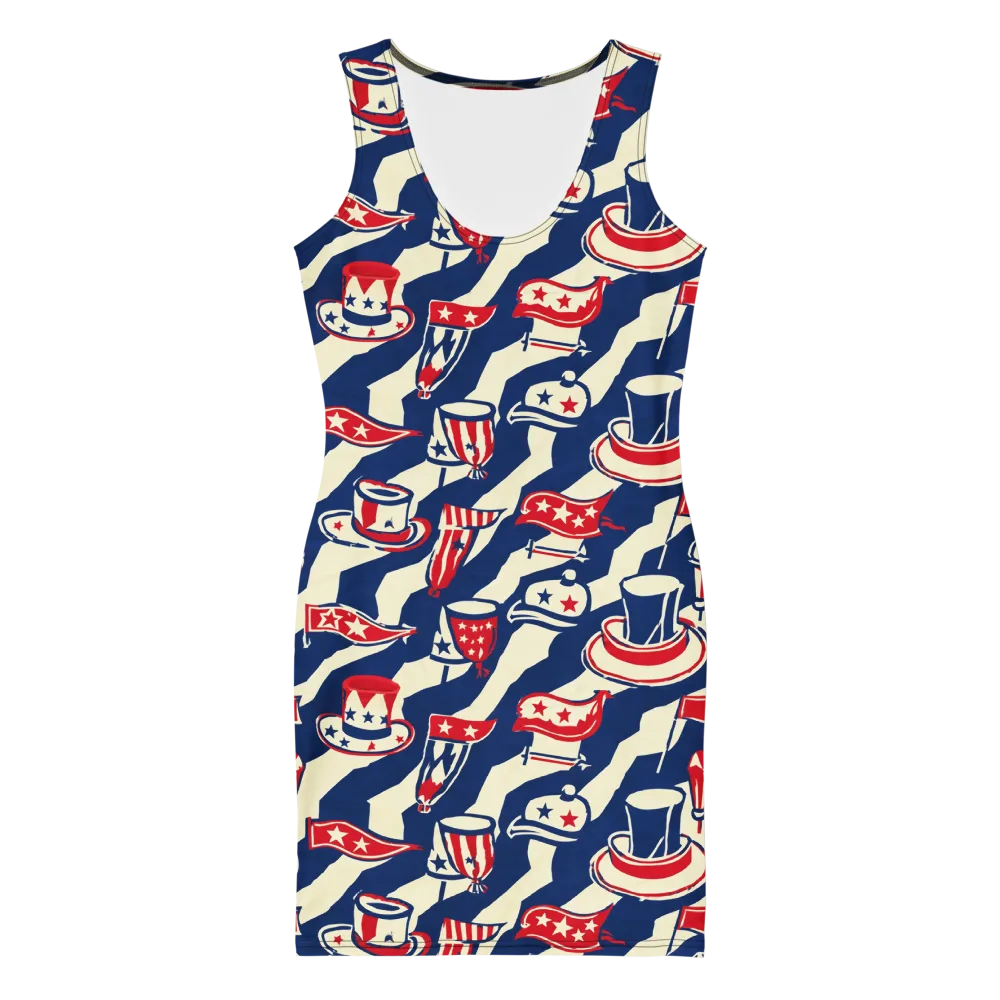 Stars And Stripes Soirée on Bodycon Dress — Front