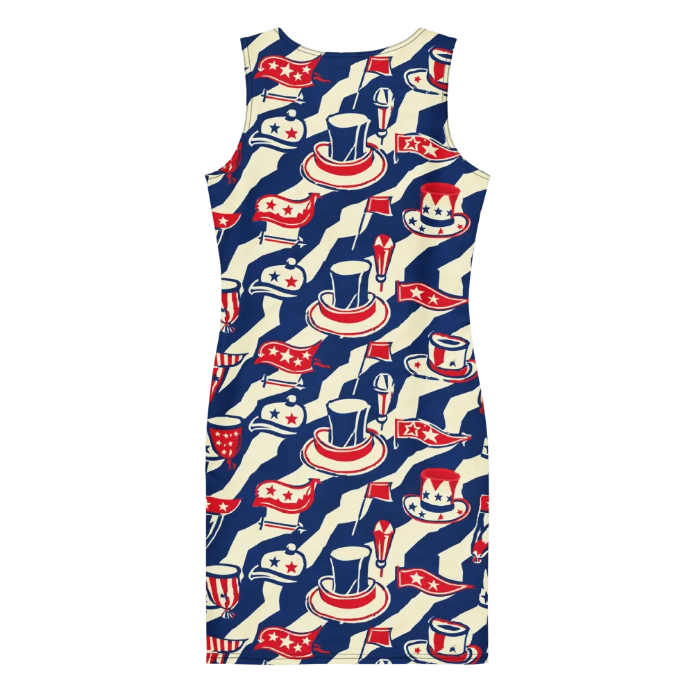 Stars And Stripes Soirée on Bodycon Dress — Back