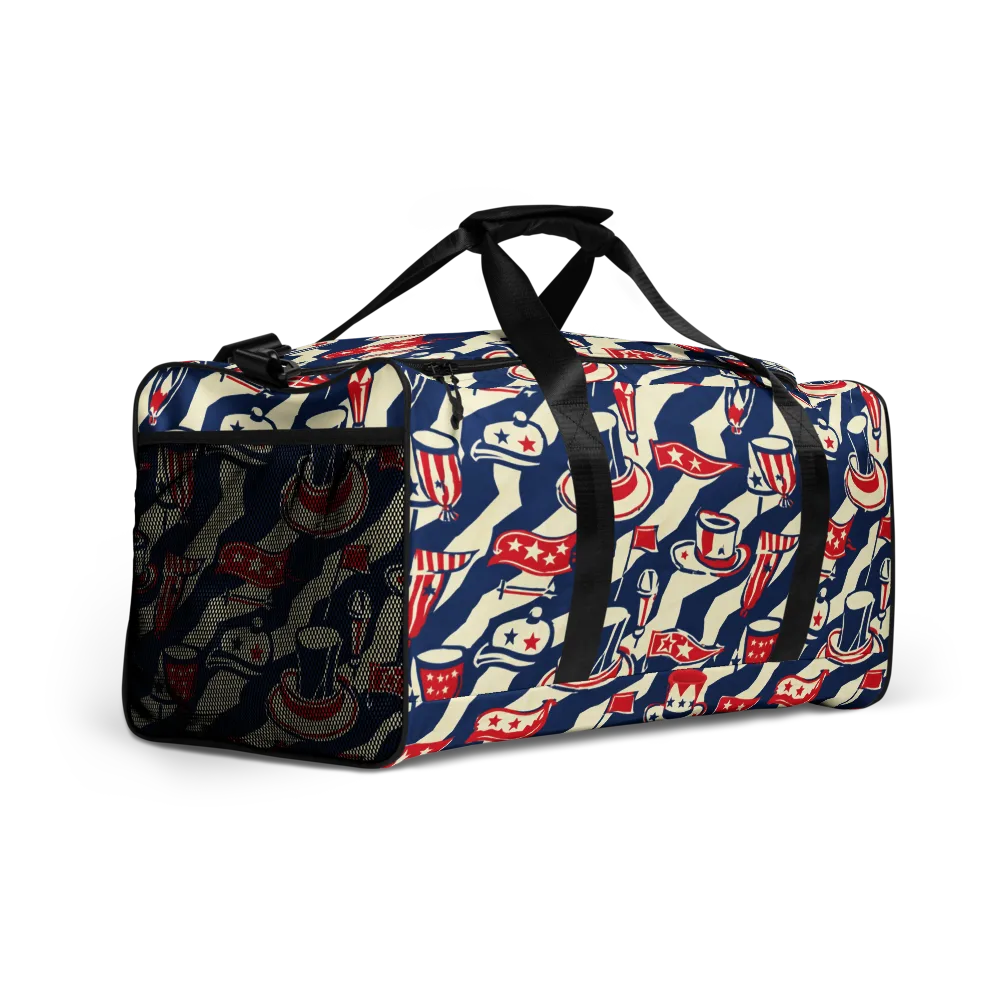 Stars And Stripes Soirée on Duffle Bag — Right Front