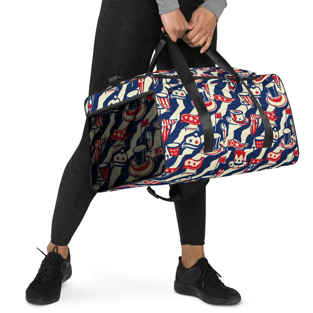 Stars And Stripes Soirée on Duffle Bag — Right Front