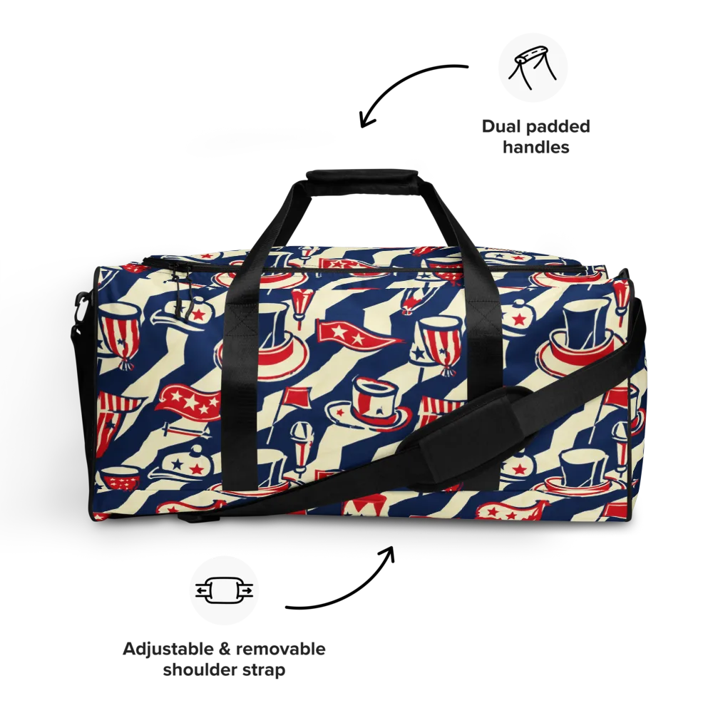 Stars And Stripes Soirée on Duffle Bag — Front