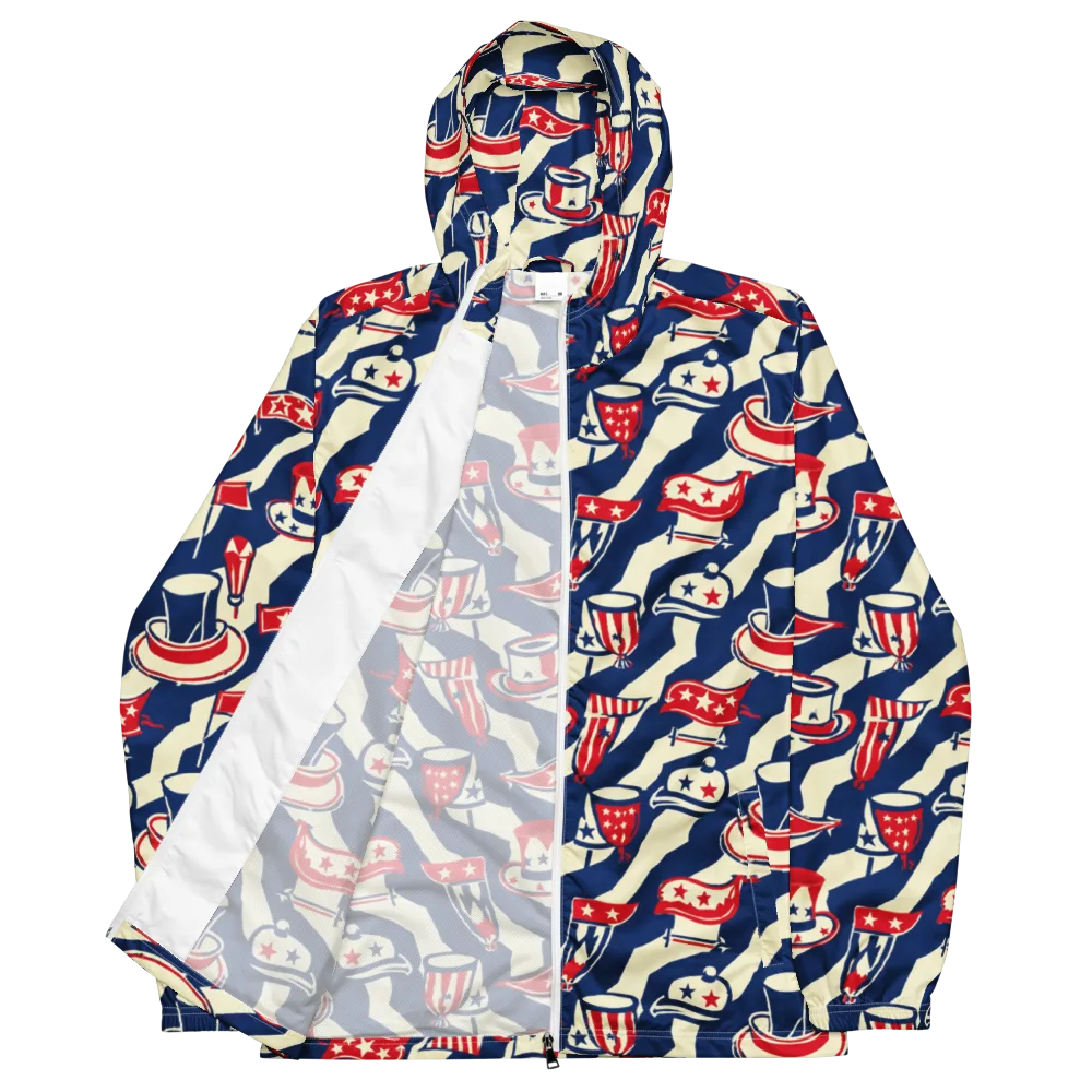 Stars And Stripes Soirée on Men's Windbreaker — Front