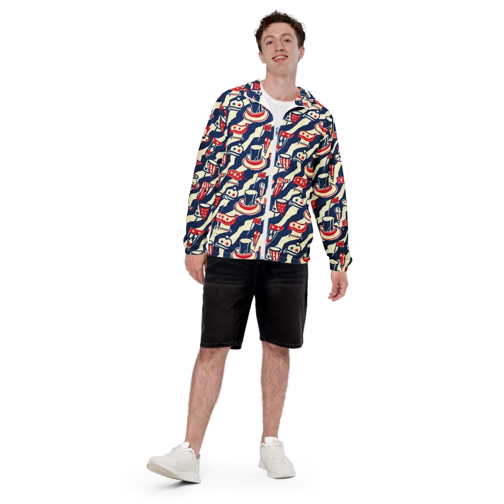 Stars And Stripes Soirée on Men's Windbreaker — Front