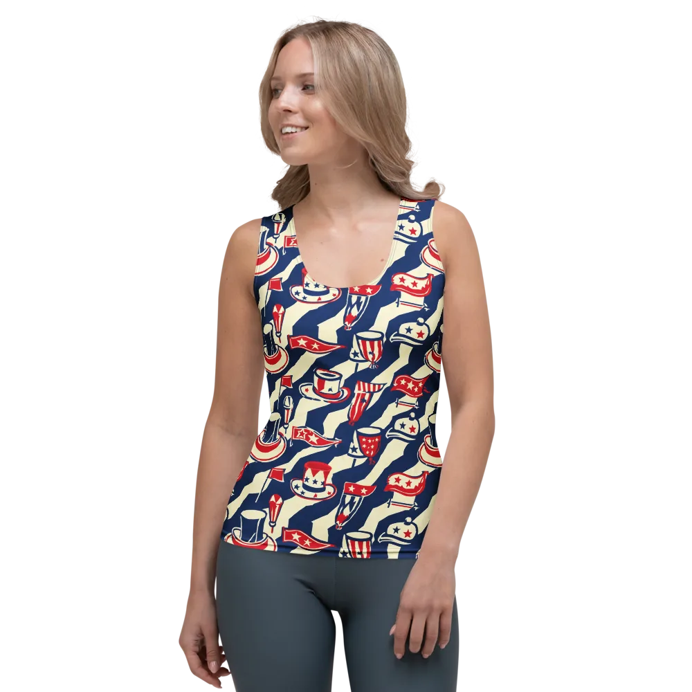 Stars And Stripes Soirée on Women's Tank Top — Front