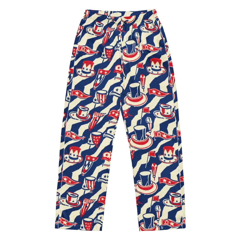 Stars And Stripes Soirée on Women's Pajama Pants — Front