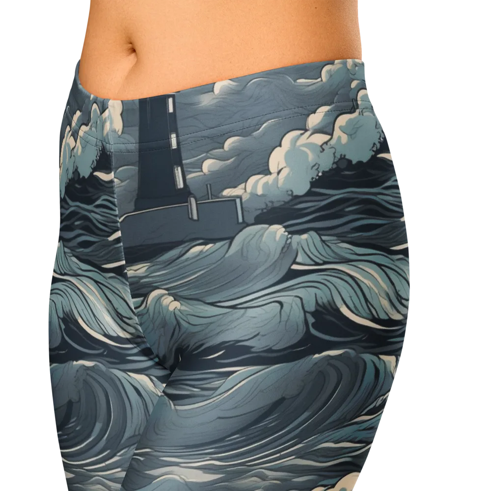 Stormwatch Beacon on Capri Leggings — Zoomed-in