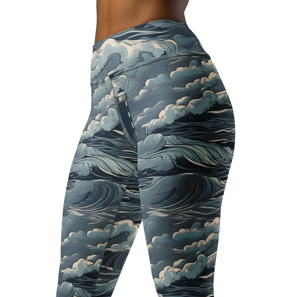 Stormwatch Beacon on Yoga Leggings — Left Front