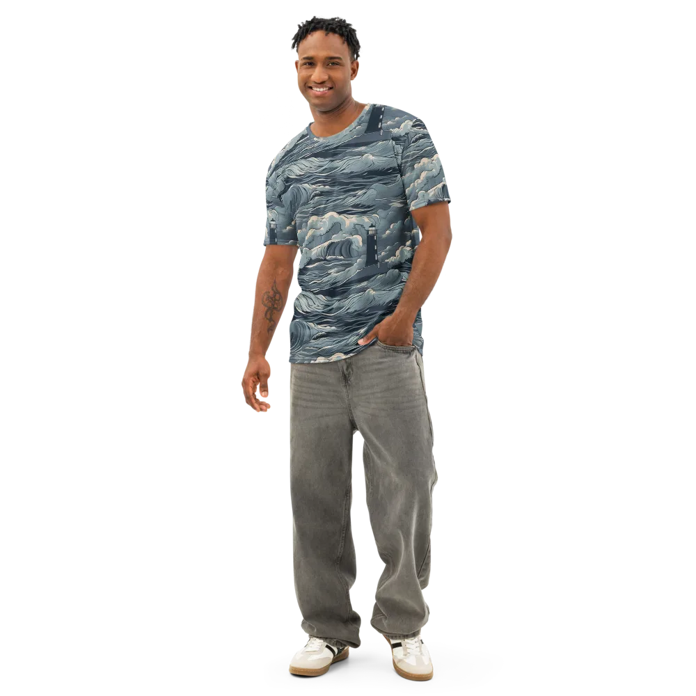Stormwatch Beacon on Men's Cotton Crew Neck T-Shirt — Front