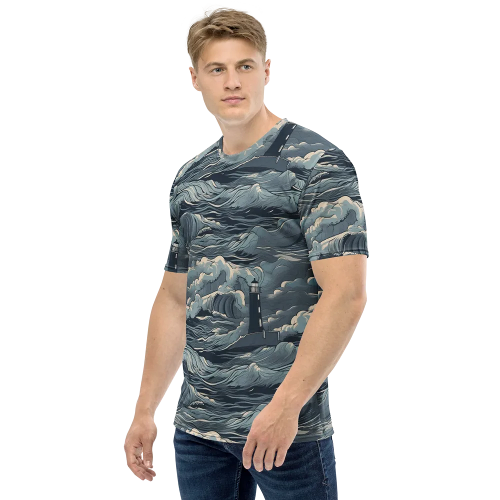 Stormwatch Beacon on Men's Crew Neck T-Shirt — Left