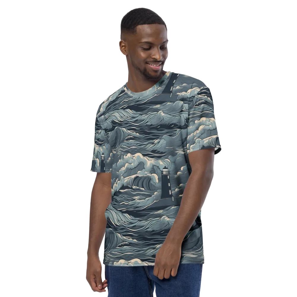 Stormwatch Beacon on Men's Crew Neck T-Shirt — Left
