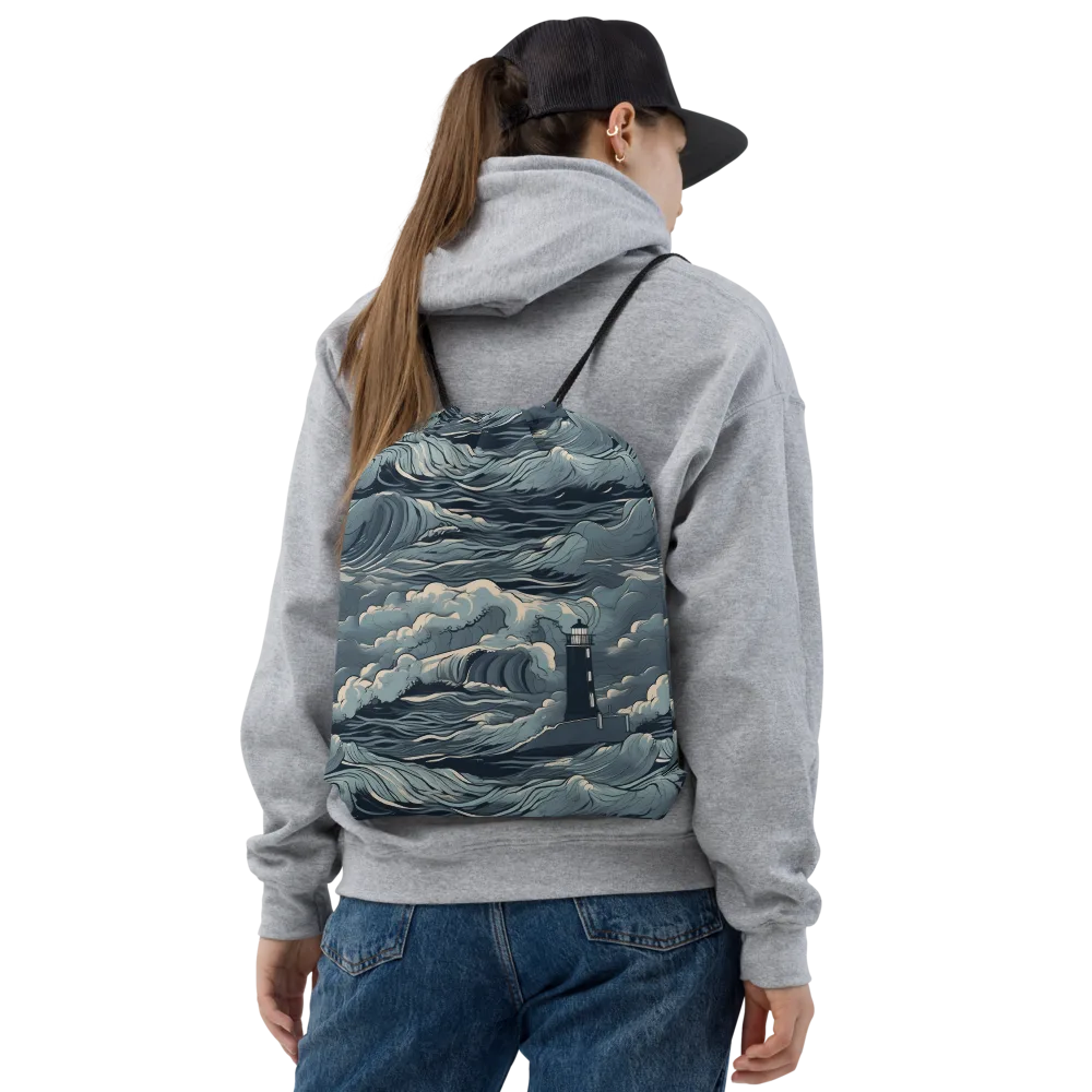 Stormwatch Beacon on Drawstring Bag — Front