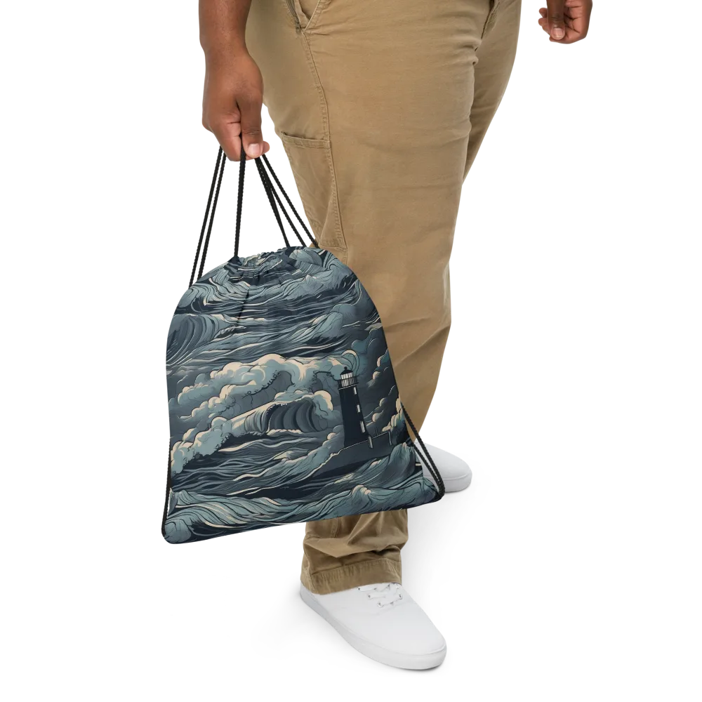 Stormwatch Beacon on Drawstring Bag — Front
