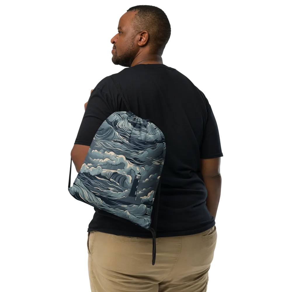 Stormwatch Beacon on Drawstring Bag — Front