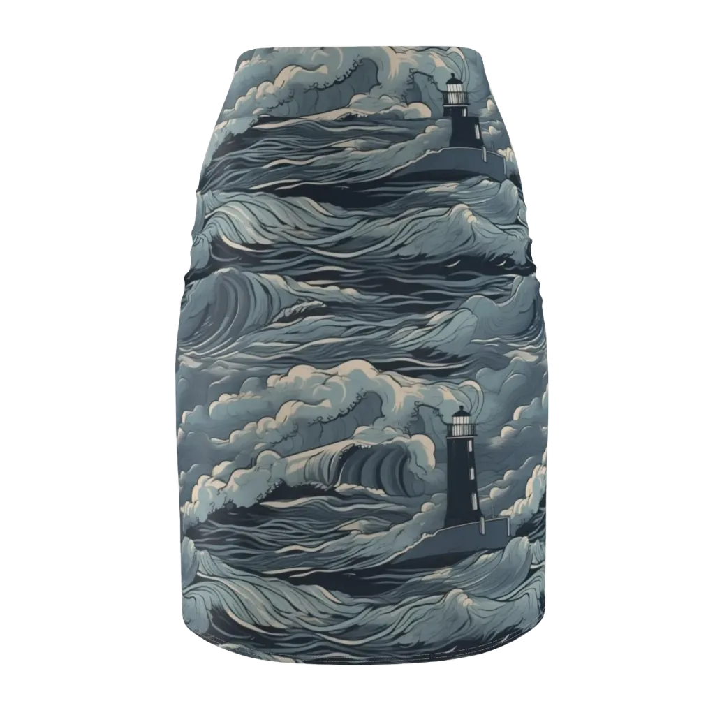 Stormwatch Beacon on Pencil Skirt — Back