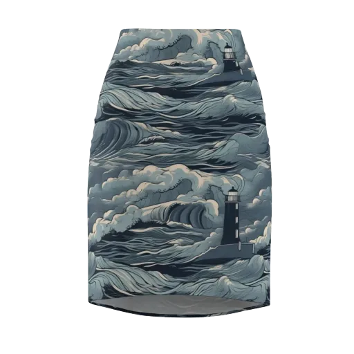 Stormwatch Beacon on a Pencil Skirt