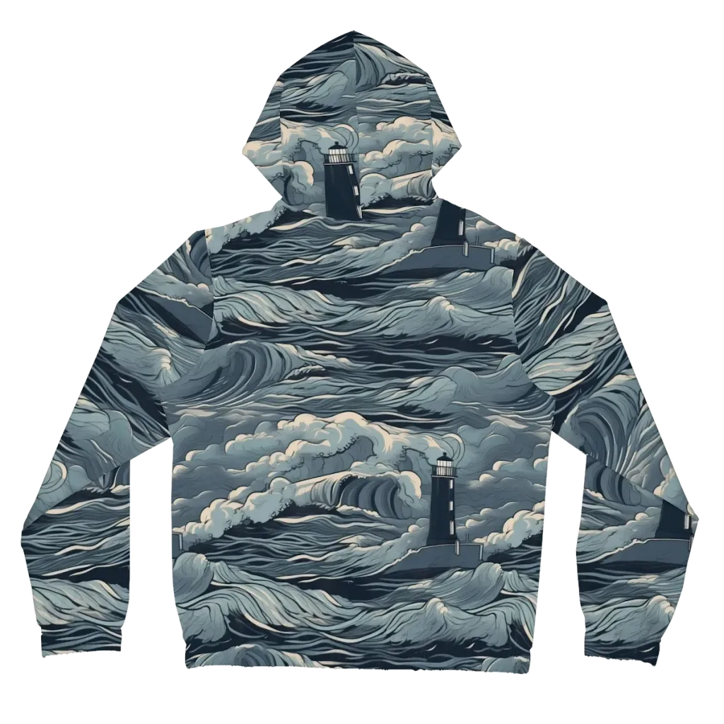 Stormwatch Beacon on Women's Full-Zip Hoodie — Back