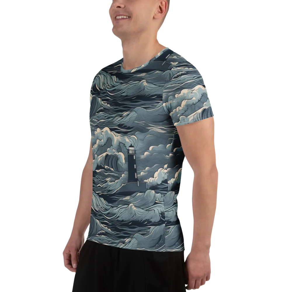 Stormwatch Beacon on Men's Athletic T-Shirt — Left