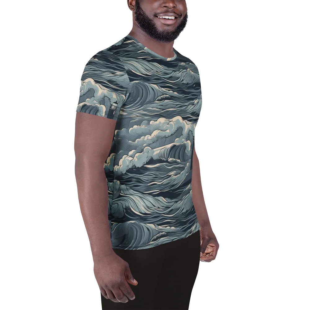 Stormwatch Beacon on Men's Athletic T-Shirt — Right